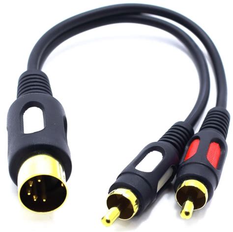 Przej Ci Wka Adapter Wtyk Din Pin Na X Wtyk Rca Chinch Vitalco