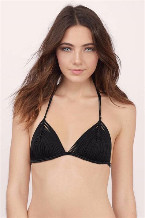 Black String Bikini Black Bikini Top Triangle Bikini Sexy Bikini