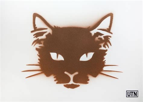 Cat in rust stencil by UTN, 2022 | Painting | Artsper