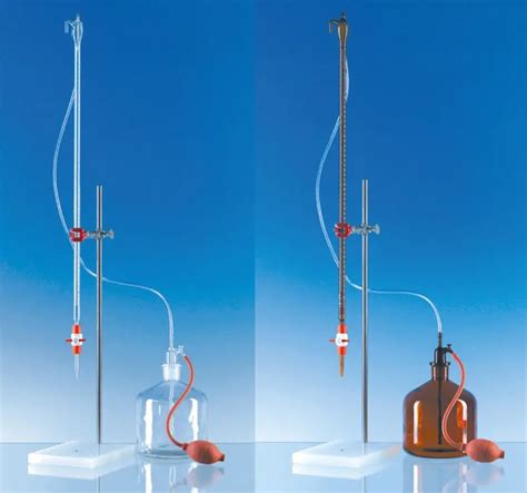 Blaubrand Compact Automatic Zero Burette® Brown Glass Volume 25 Ml Without Bottle