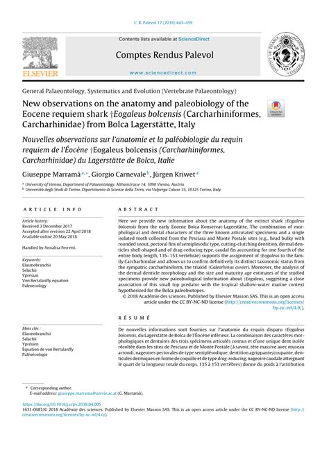 (PDF) New observations on the anatomy and paleobiology of the Eocene ...