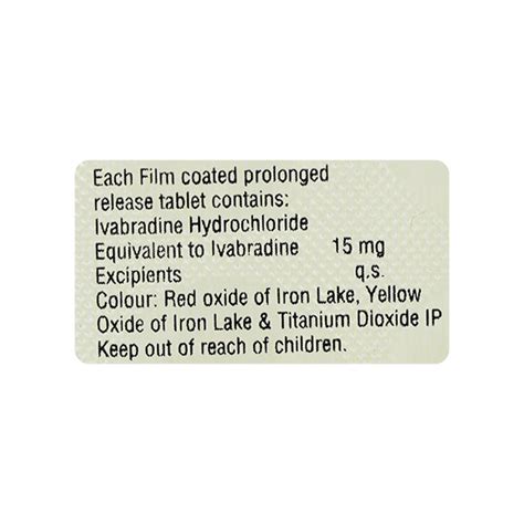 Ivabrad Od 15 Tablet 10s Price Uses Side Effects Netmeds