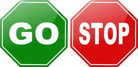 Go stop stock illustration. Illustration of design, clip - 5195524