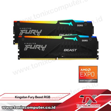 KINGSTON Fury Beast RGB 32GB 16GB x2 DDR5 6000MHz | KF560C36BBEAK2-32 ...