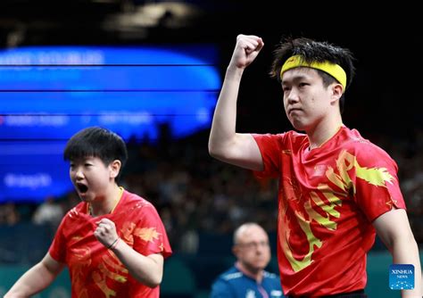 China S Wang And Sun Win Table Tennis Mixed Doubles Gold At Paris