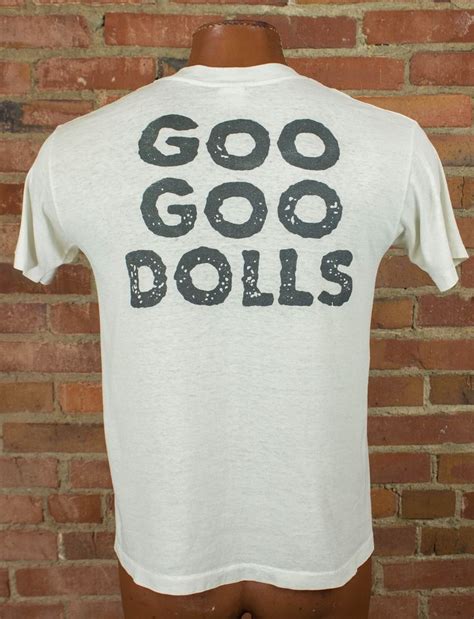 Vintage Goo Goo Dolls Concert T Shirt 1988 Cram The Van Tour White Med