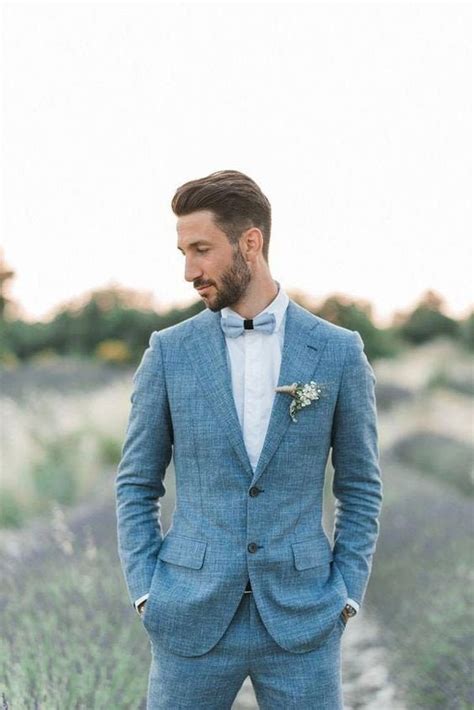 Traje De Lino Retro Para Hombre Para Playa Boda Verano Ajuste