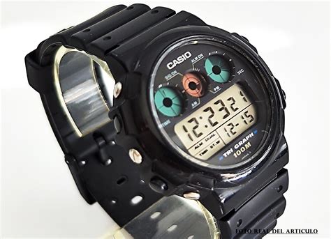 VINTAGE WATCH CASIO TGW 10 1V TRI GRAPH QW 827 JAPAN WR 100m AÑO