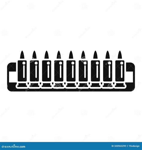 Bullets Representing Military Combat and Violence Stock Vector