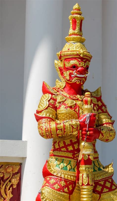 Thai Buddhist Temple Guard Stock Photo Image Of Buddhist