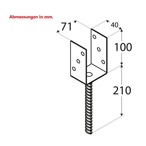 Pfostentr Ger Mm Pfostenanker Pfostenfu Kaufland De