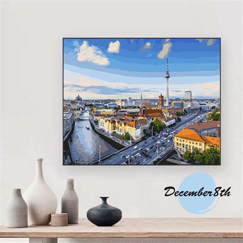 Tranh tô màu theo số Tranh sơn dầu số hóa December th Tranh phong cảnh đẹp nhất Hot Trend