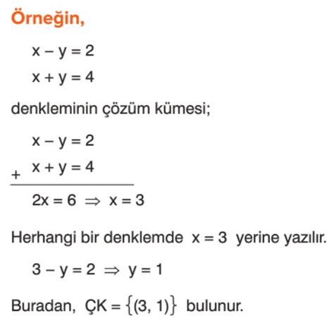 Birinci Dereceden Iki Bilinmeyenli Denklemler Konu Anlat M Sorular