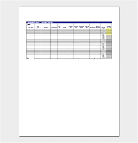 Asset List Template - 18+ Examples for (Word, Excel, PDF Format)