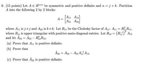 Solved 6 15 Points Let A E Rnxn Be Symmetric And Chegg