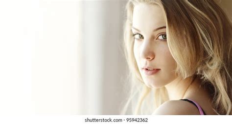 Portrait Beautiful Blonde Closeup Stock Photo Shutterstock