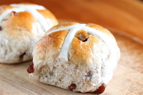 Hot Cross Bun Stock Image Image Of Soft Cuttingboard