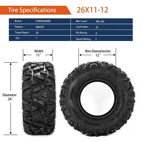 Set Atv Tires X X Utv All Terrain Pr Heavy Duty X X