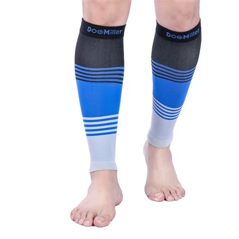 Premium Calf Compression Sleeve 20 30 Mmhg Black Blue Gray By Doc Mill Doc Miller