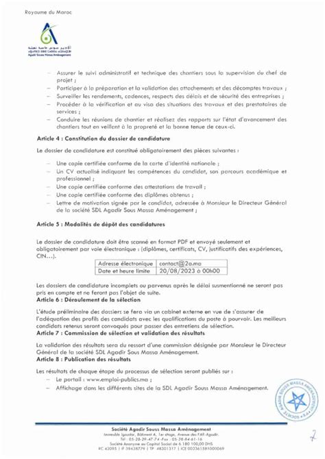 Agadir Souss Massa Am Nagement Recrute Plusieurs Profils Dreamjob Ma