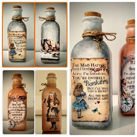 Alice In Wonderland Bottle Drink Me Bottle Alice In Etsy