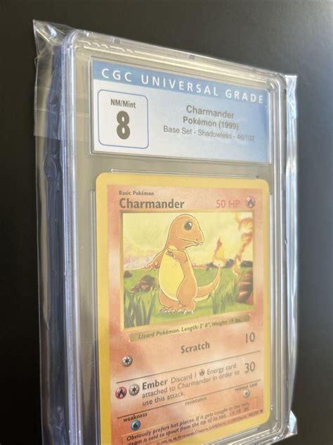 Charmander Pokemon 1999 Base Set Shadowless 46 102 CGC 8 NM Mint EBay