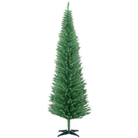 HOMCOM 7 Artificial Pencil Christmas Tree Slim Xmas Tree With 499