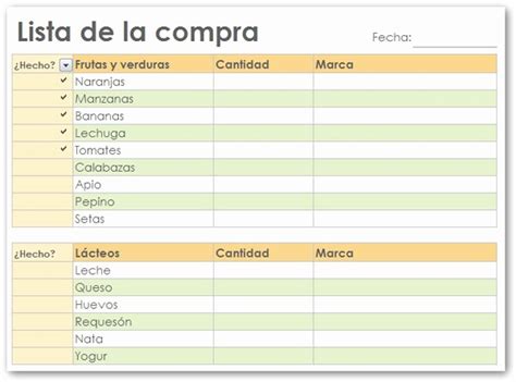 50 Lista De Compras Supermercado Excel