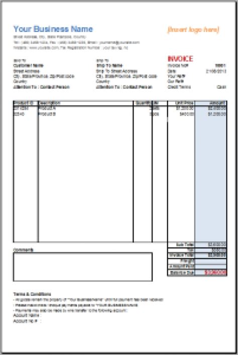 Invoice Templates Open Office Invoice Template Ideas Open Office With