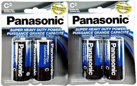 4pc Size C Panasonic Batteries Super Heavy Duty Power Zinc Carbon Amazonca Health And Personal