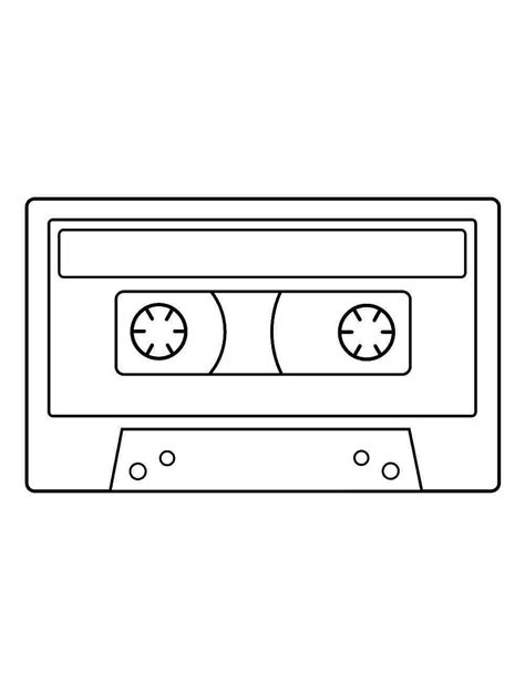 Cassette Tape Coloring Pages