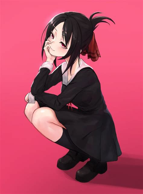 Fond d écran Kaguya Sama Love is War les cuisses uniforme scolaire