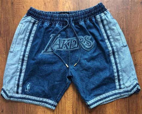 Los Angeles Lakers Shorts Blue Jean - justdonshorts