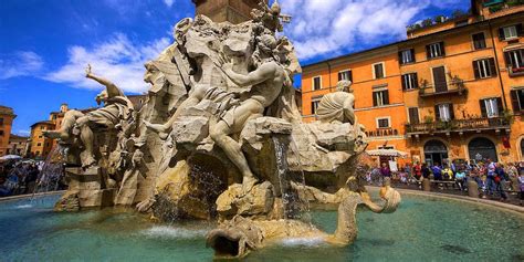 The Fountain Of The Four Rivers By Bernini In Rome