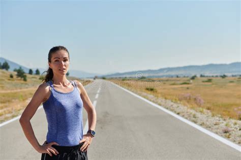 Close Up Portrait Of Determined Athlete Resting After Intense Workout