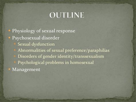 Psychosexual Disorders