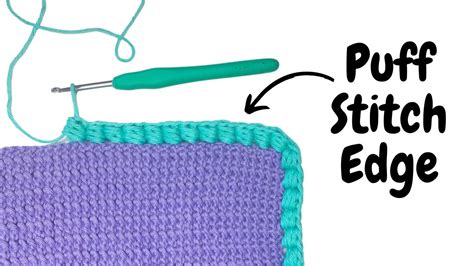 Puff Stitches With Crochet Edging