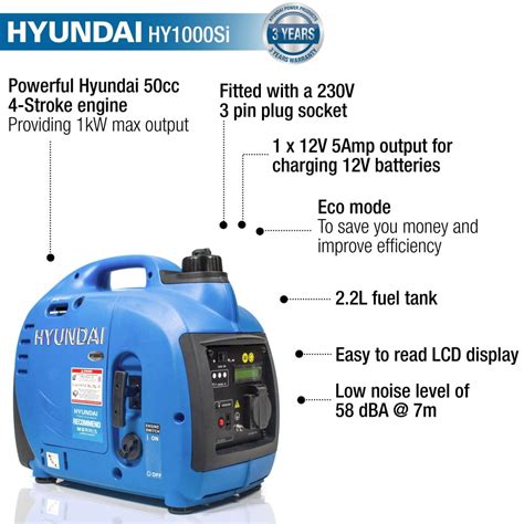 Hyundai Hy Si Petrol Generator Hampshire Generators