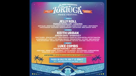 Luke Combs Jelly Roll And Keith Urban Lead Tortuga Music Festival