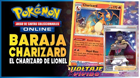 CHARIZARD Y LIONEL Baraja Deck Pokémon TCG Online Voltaje