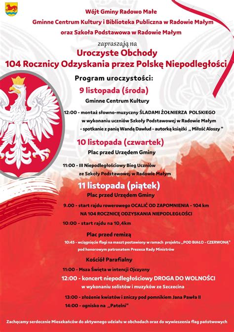 Uroczyste Obchody 104 Rocznicy Odzyskania przez Polskę Niepodległości