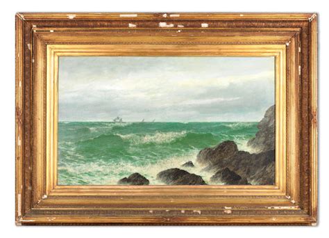 Bonhams David James British 1853 1904 Ships Off A Coastline