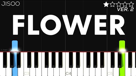 JISOO 꽃 FLOWER EASY Piano Tutorial YouTube