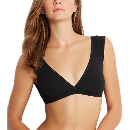 Seafolly Inka Rib Wrap Front Crop Bikini Top Women S Clothing