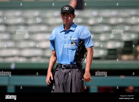 Umpire Hironobu Goto During A Florida Complex League Baseball Game Between The Fcl Pirates And