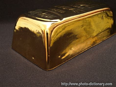 gold ingot - photo/picture definition at Photo Dictionary - gold ingot ...