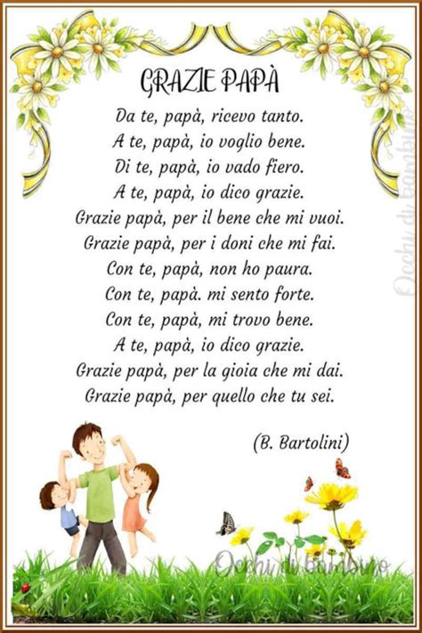 Poesia festa del papà le più belle per i bambini Pourfemme