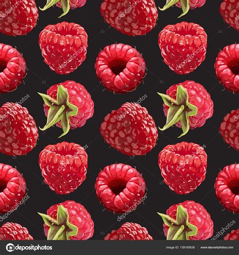 Seamless Vector Raspberry Pattern Stock Vector Image By Maryswell