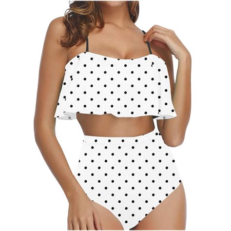 HAPIMO Women S Ruffle Bikini Strappy Tunic Bathing Suit Pleated Tierred Swimwear Sets Summer