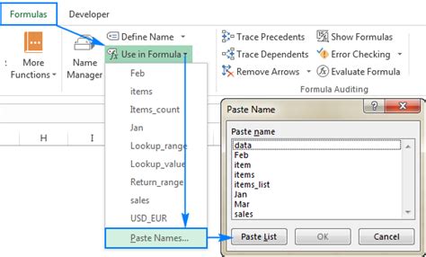 Excel Names And Named Ranges How To Define And Use In Formulas